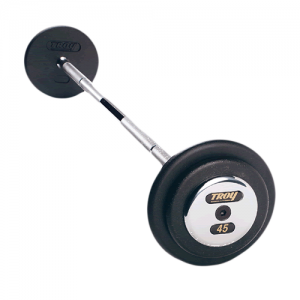 Troy Pro Style Straight Barbells with Black Weight Plates [PFB]