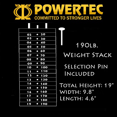 Powertec 190 lb. Weight Stack [WS-190]